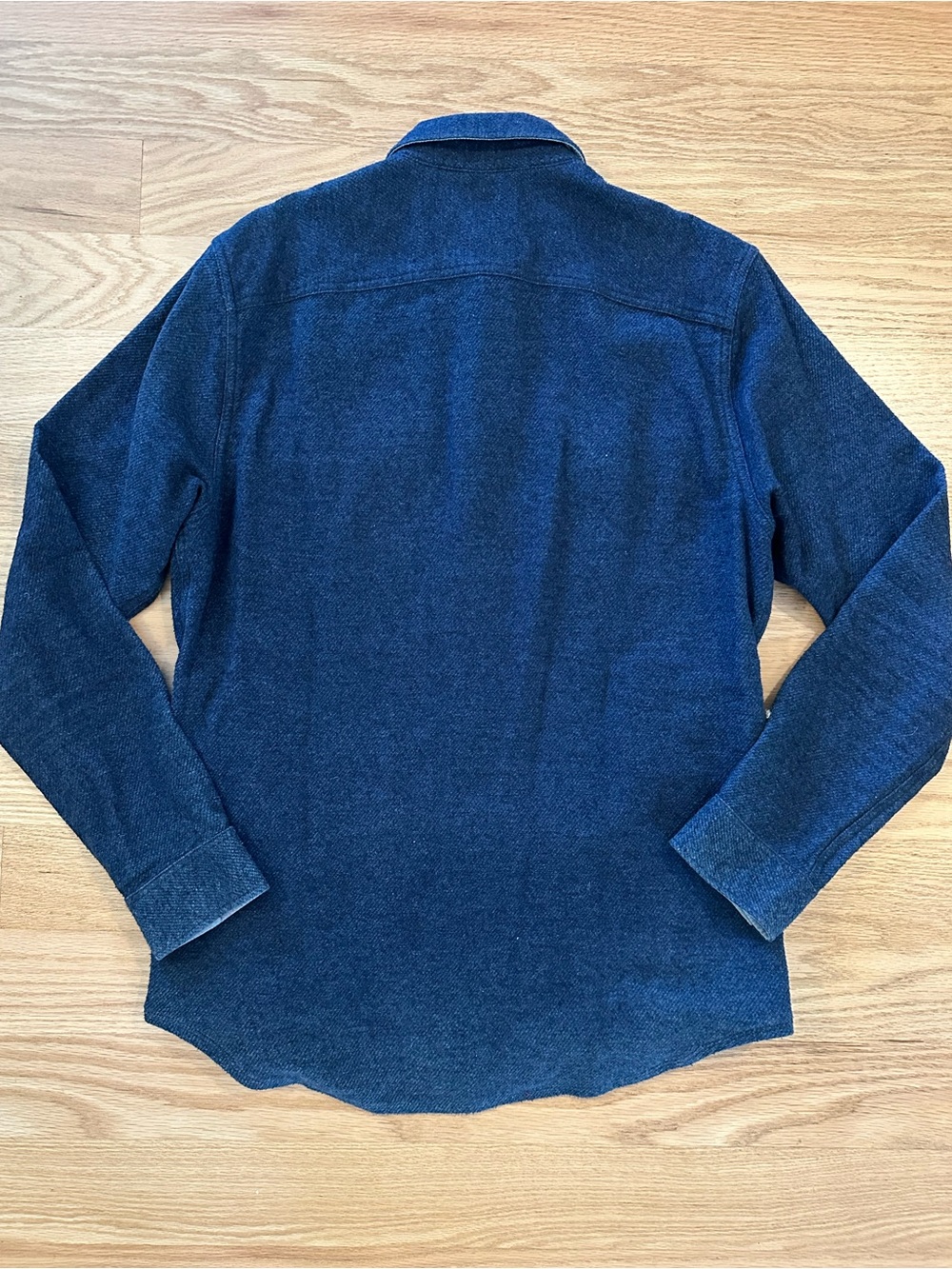Faherty blue twill cotton Casual Button-Down Shirt - Picture 6 of 10